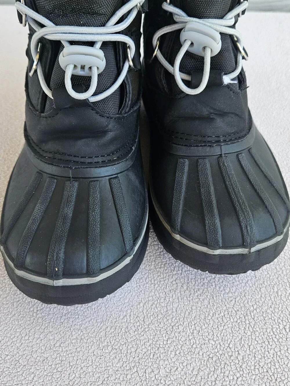 London Fog Oxford Snow Winter Boot Toddler SZ 13 Black Waterproof Hook & Loop